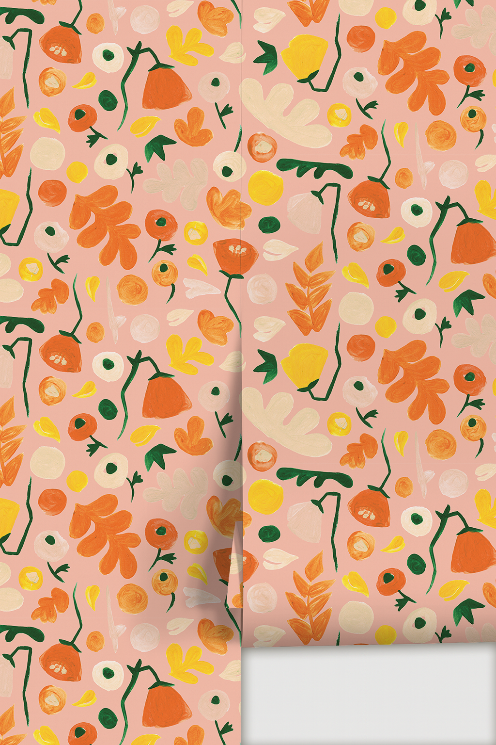 Henri Floral Wallpaper, pink