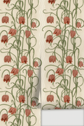 Campanas Wallpaper, neutral and burnt orange