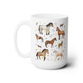 Watercolor Horses and Flowers Coffee Mug
