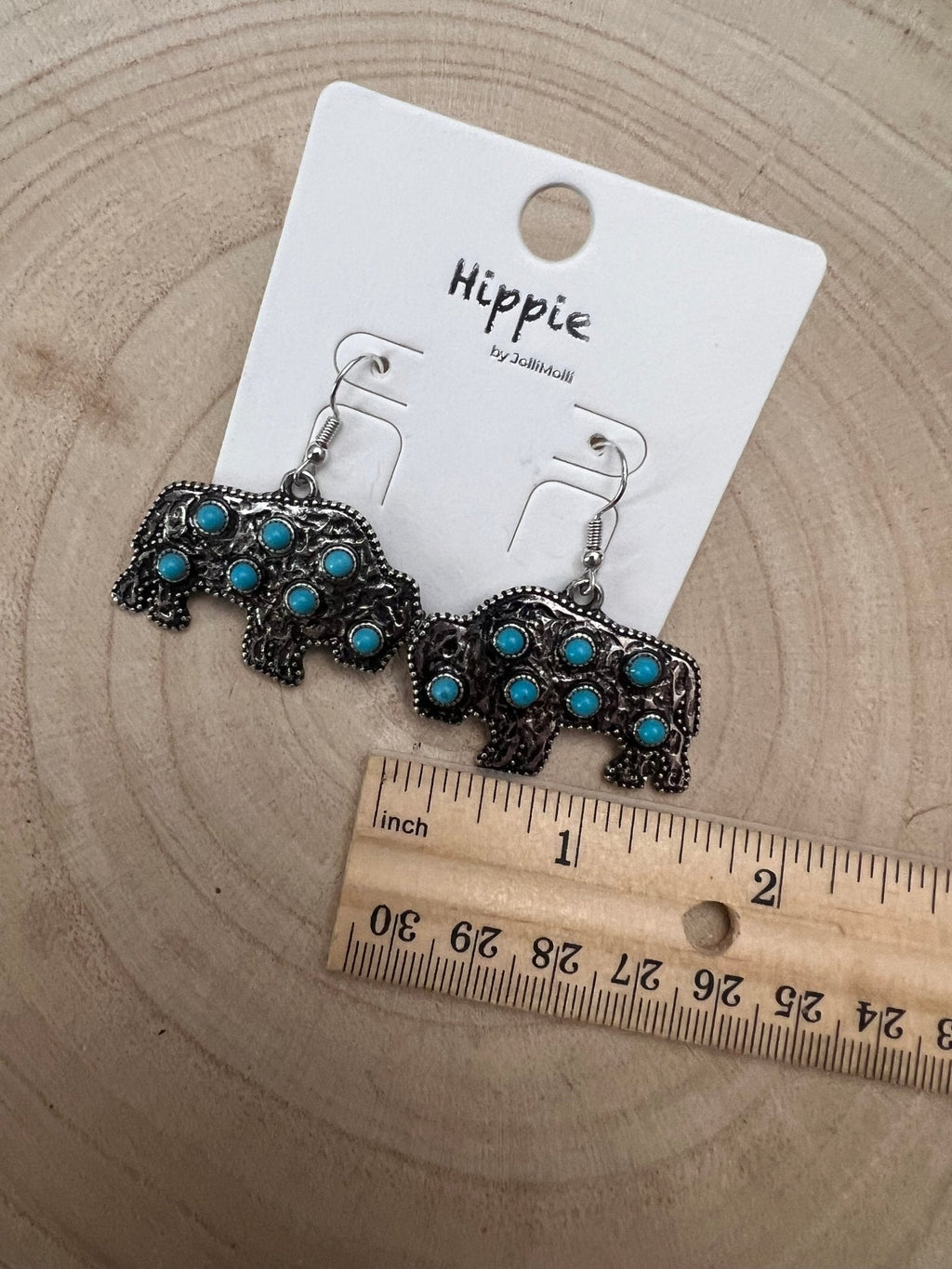 Western Buffalo Stone Dangle Earrings