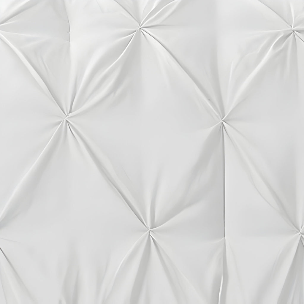 400TC Cotton Pintuck Sateen Solid Duvet Cover Set