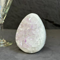 Clear Quartz Crystal Egg, Amethyst and quartz piece, Natural cave shaped polished  stones, white quartz geode