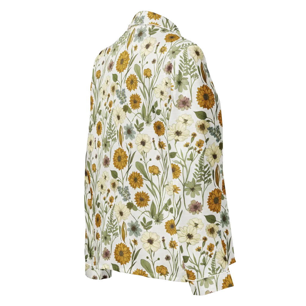 Silky Soft Wild Flowers Pajama Top - Lightweight Fabric - DipaliZ
