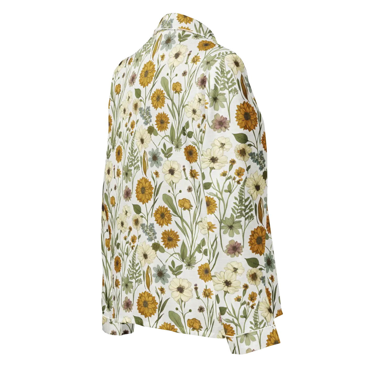 Silky Soft Wild Flowers Pajama Top - Lightweight Fabric - DipaliZ