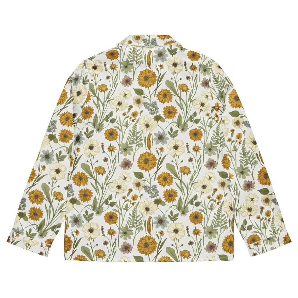 Silky Soft Wild Flowers Pajama Top - Lightweight Fabric - DipaliZ