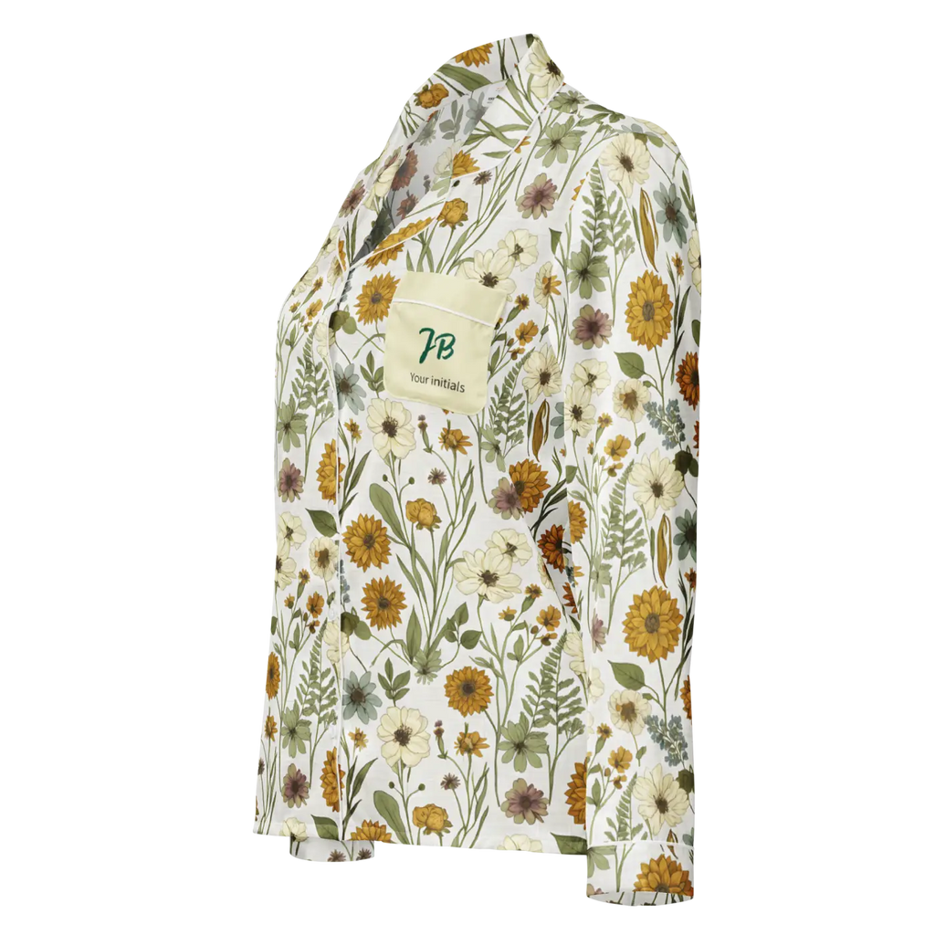 Silky Soft Wild Flowers Pajama Top - Lightweight Fabric - DipaliZ