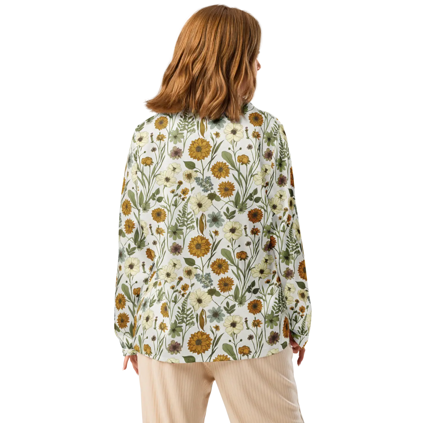 Silky Soft Wild Flowers Pajama Top - Lightweight Fabric - DipaliZ