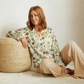 Silky Soft Wild Flowers Pajama Top - Lightweight Fabric - DipaliZ