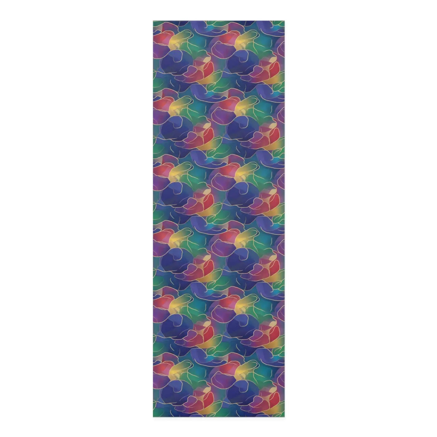 Vibrant Foam Yoga Mat Rainbow Wave Floral Design - Dipaliz